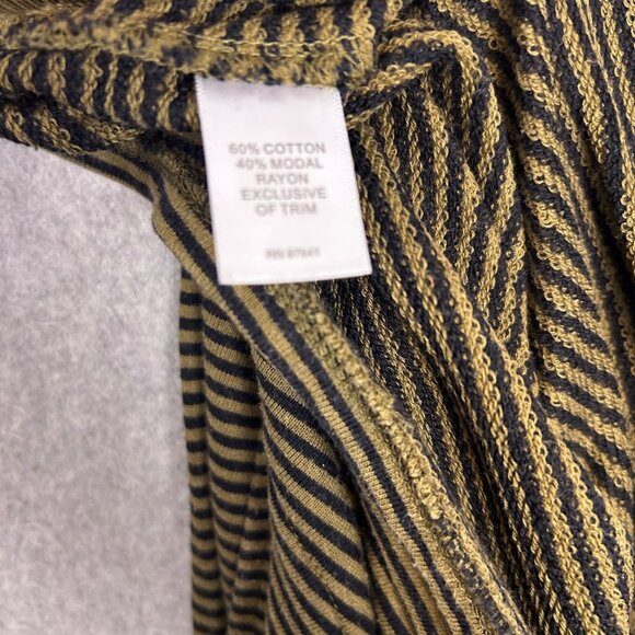 J.Jill Sweater Dress Women's Small Olive Green Black Striped Long Sleeve Pockets - Picture 10 of 14